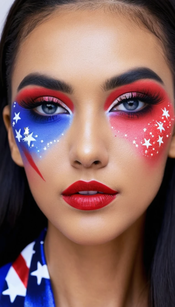 Firework 4th of July Makeup Ideas