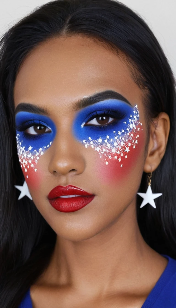 Firework 4th of July Makeup Ideas
