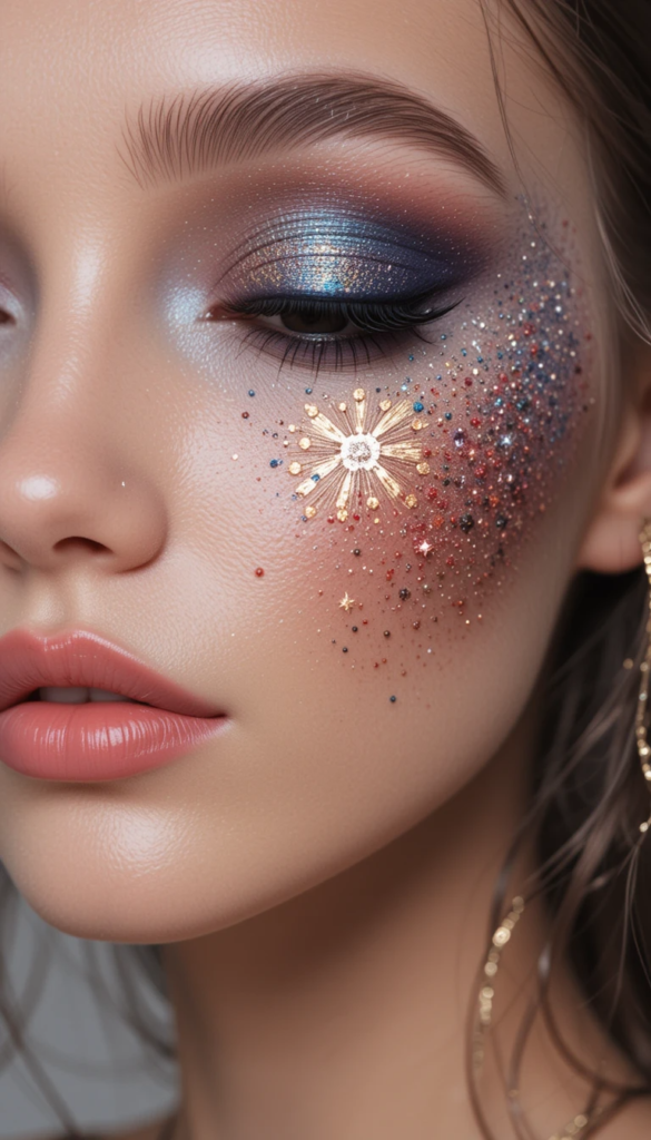 Firework 4th of July Makeup Ideas