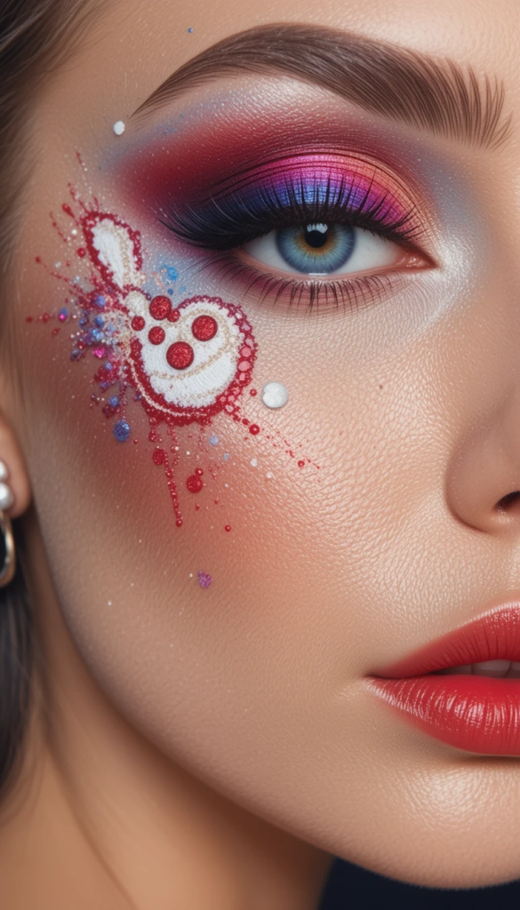 Firework 4th of July Makeup Ideas