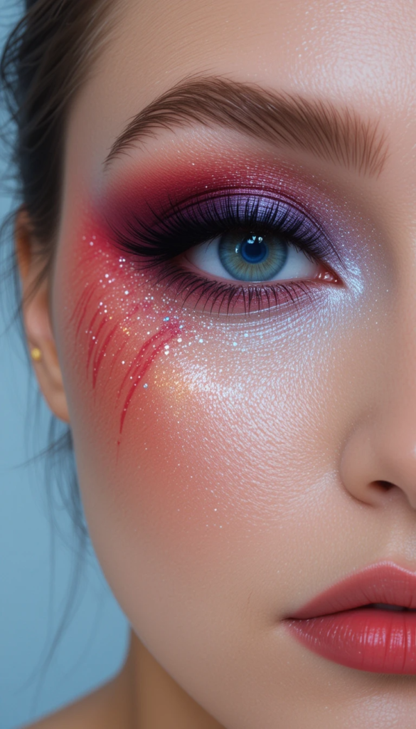 Firework 4th of July Makeup Ideas