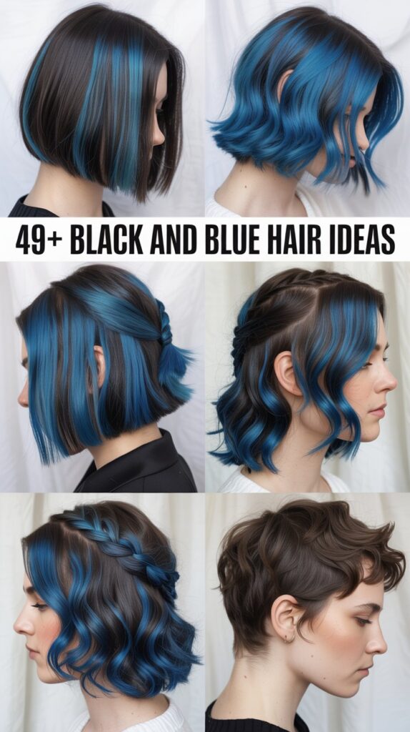 Black and Blue Hair Ideas