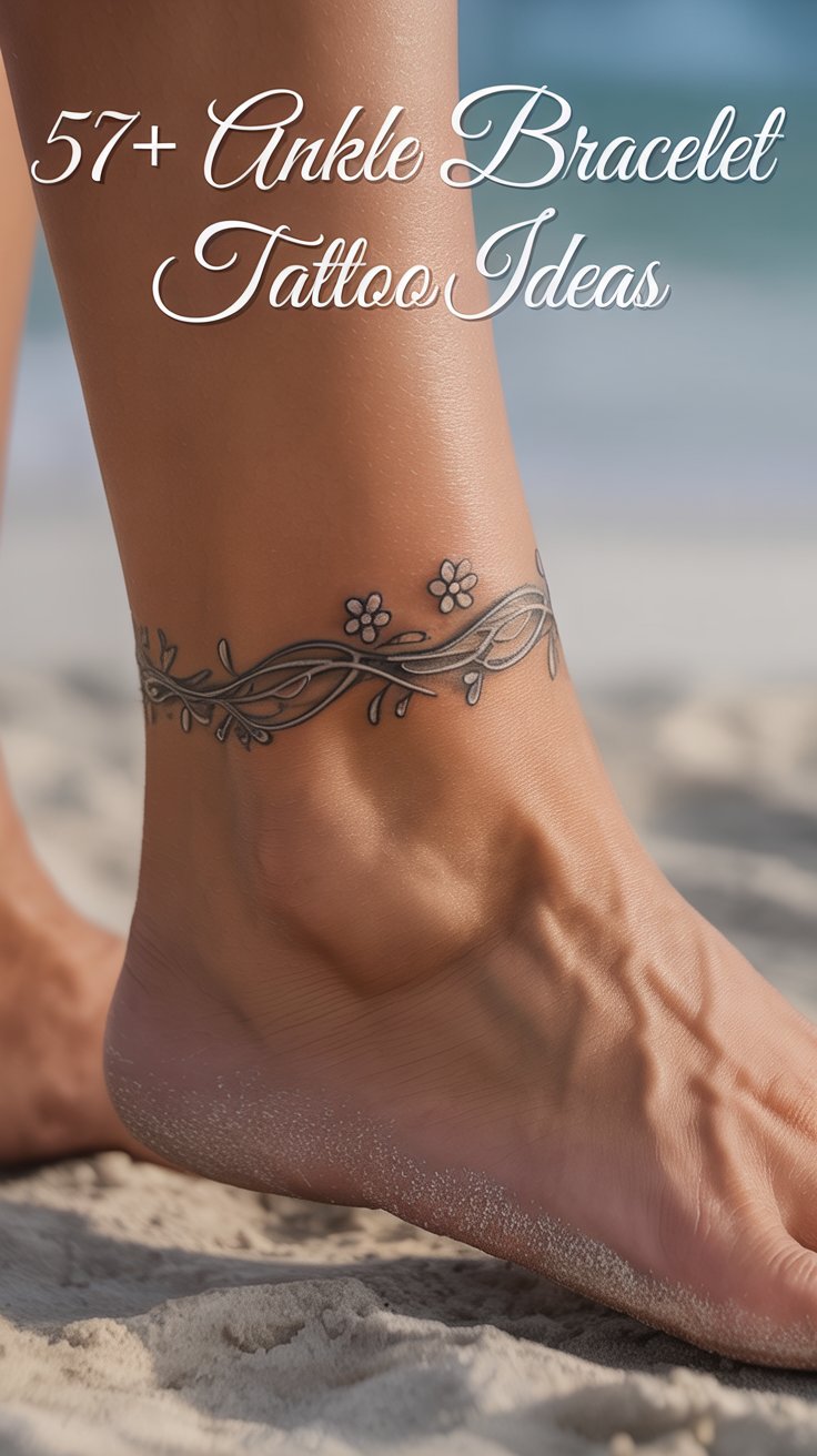 Ankle Bracelet Tattoo Ideas