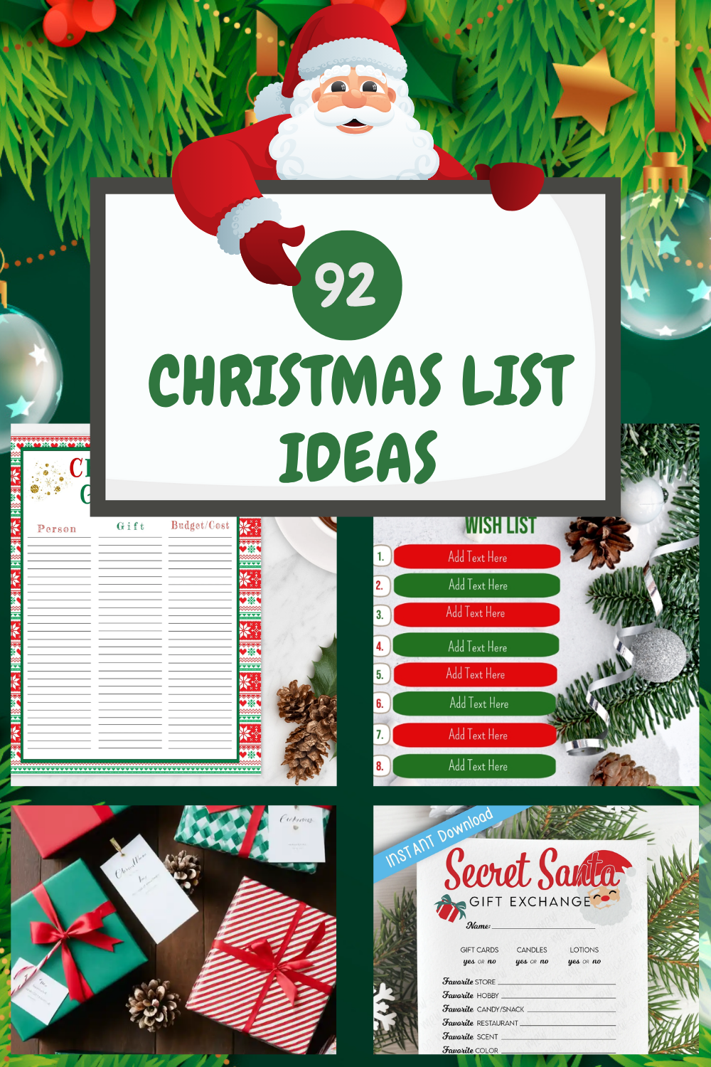 Christmas List Ideas