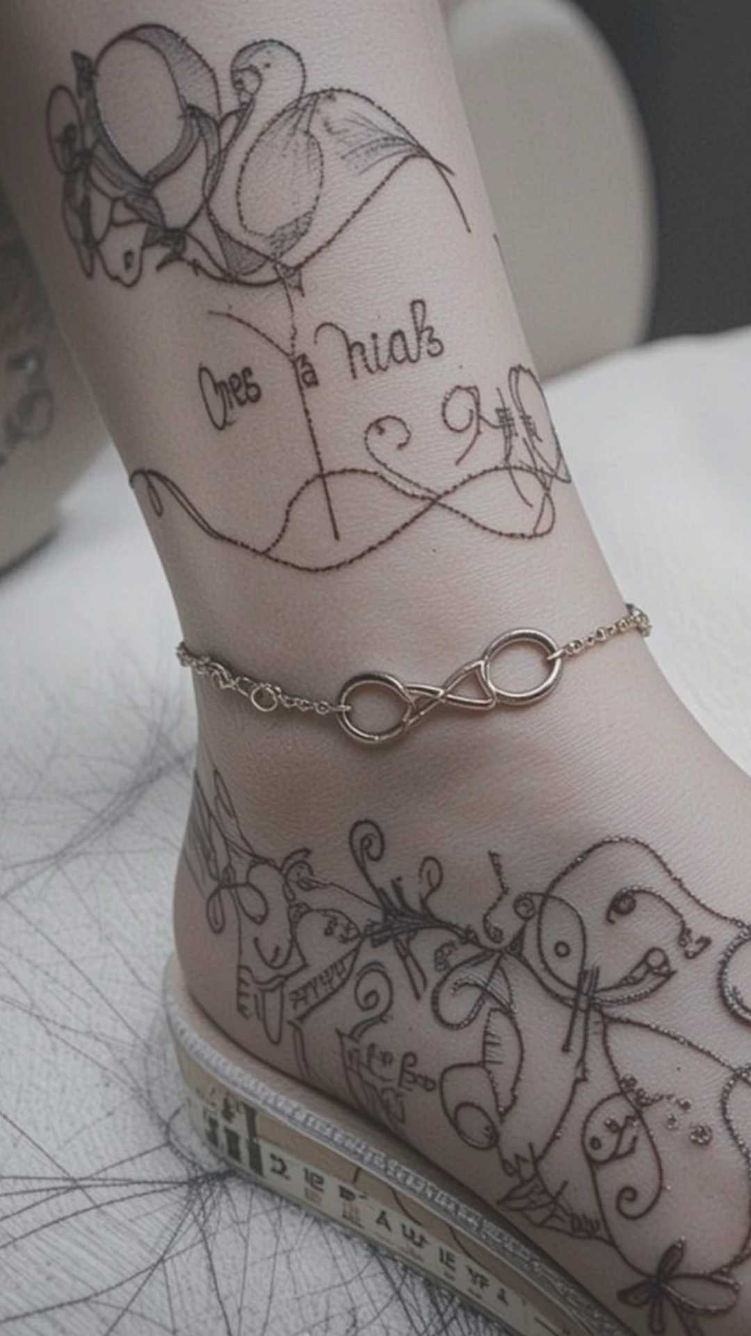 Ankle Bracelet Tattoo Ideas