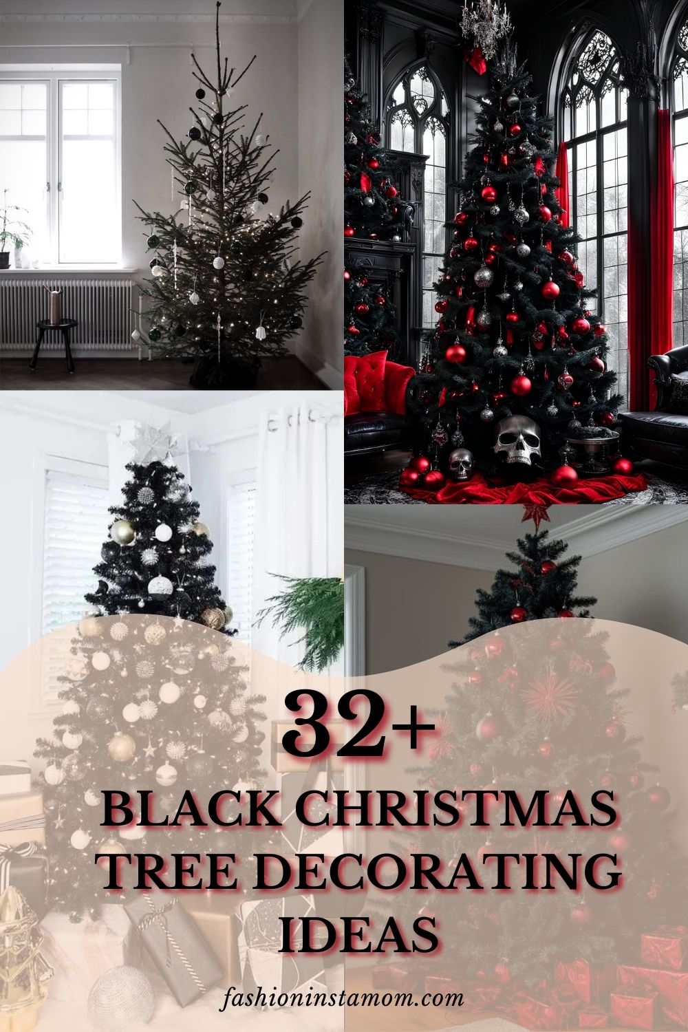 Black Christmas Tree Decorating Ideas