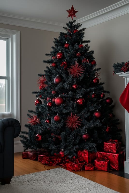 Black Christmas Tree Decorating Ideas