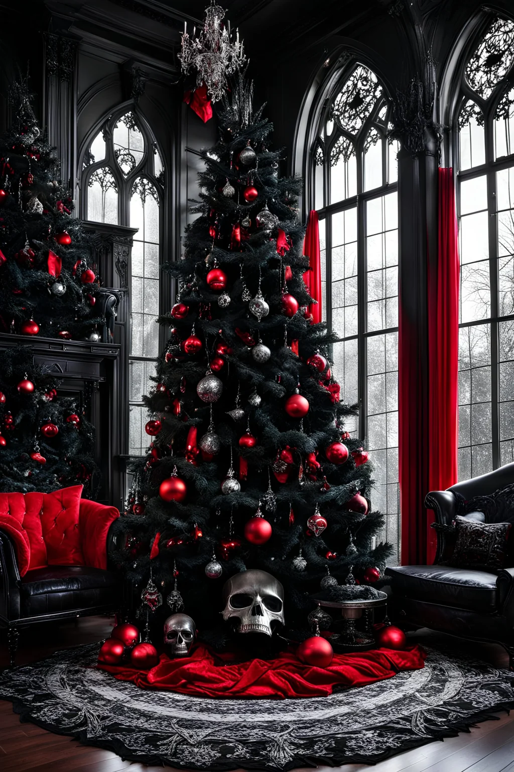 Black Christmas Tree Decorating Ideas