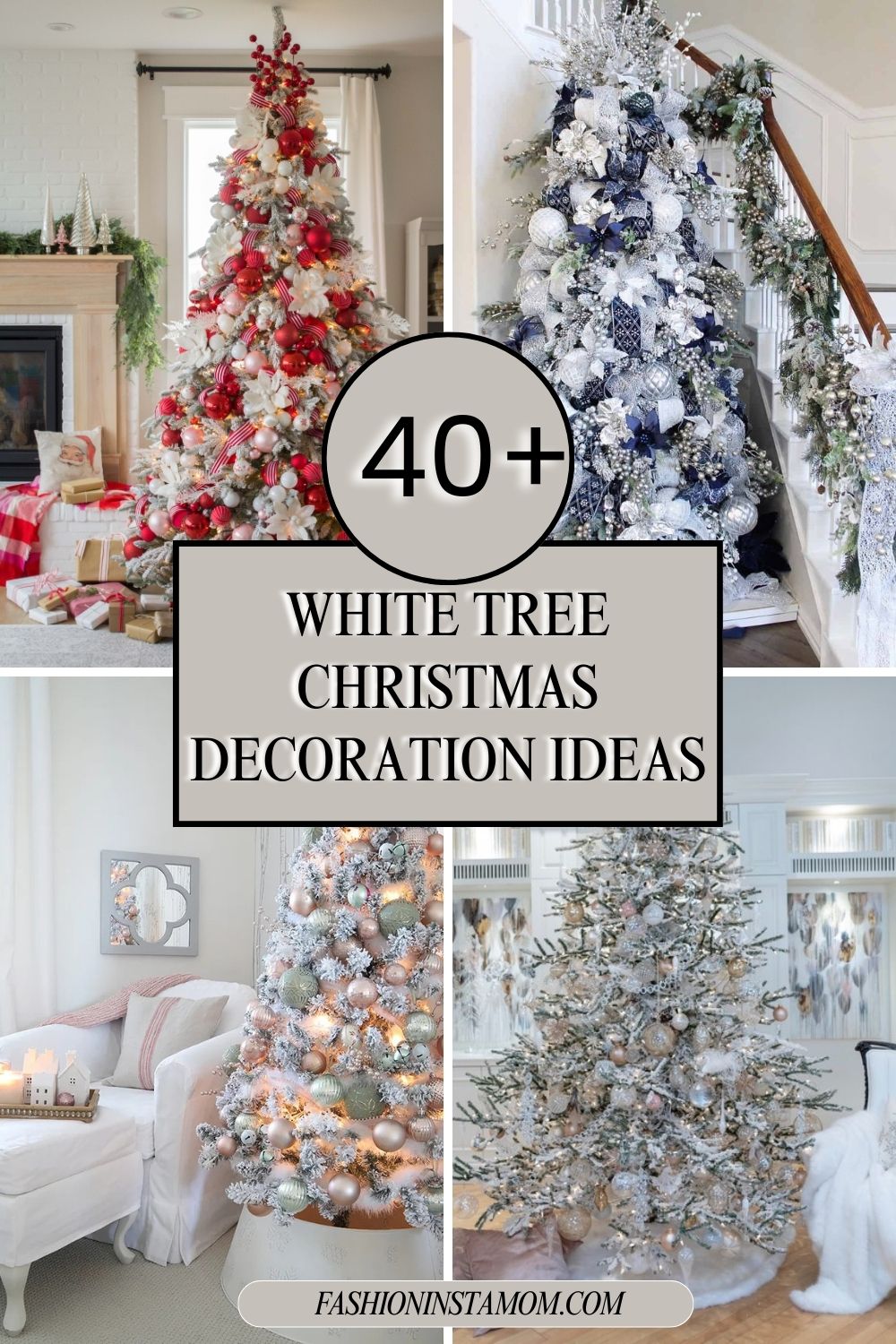 White Tree Christmas Decoration Ideas