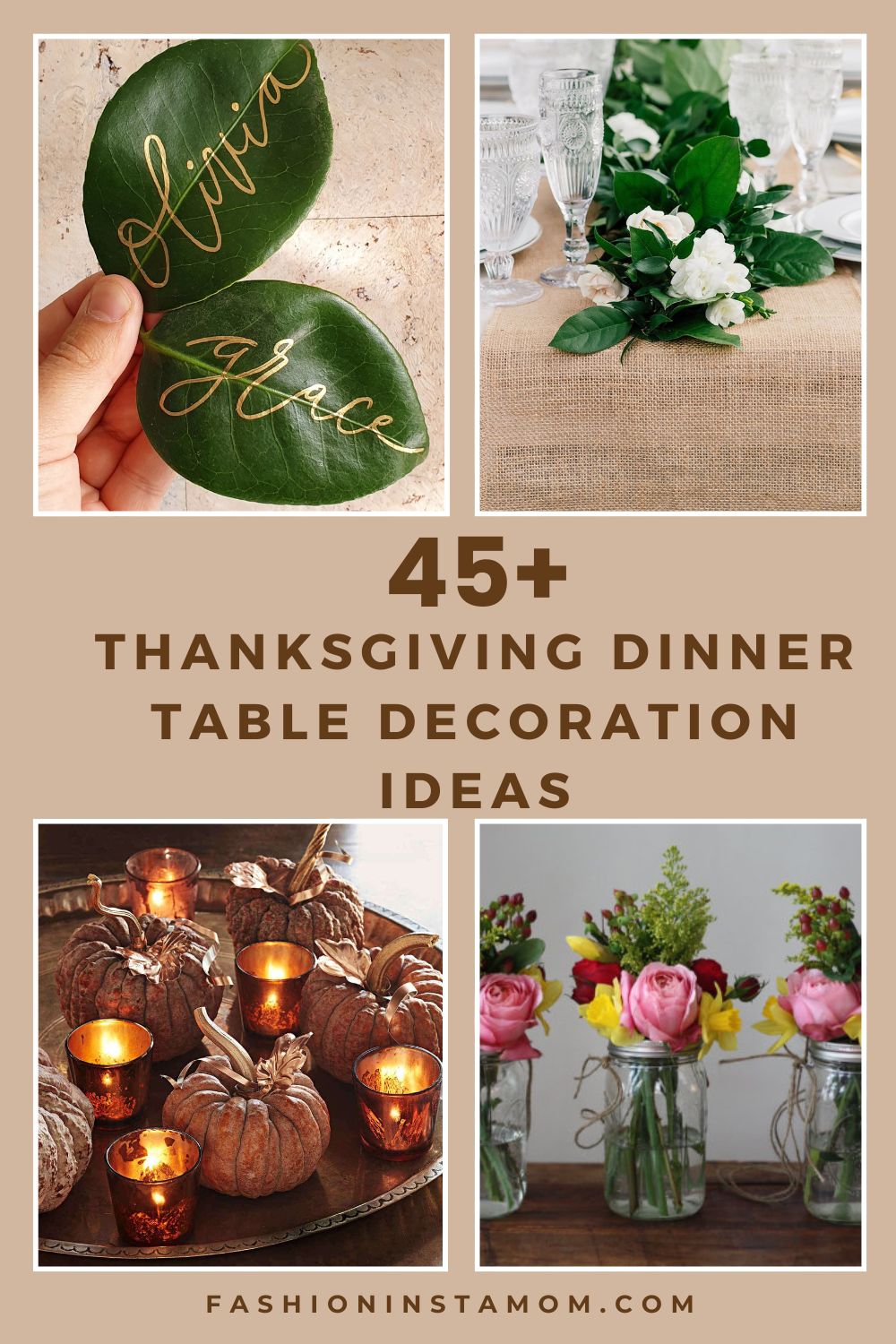 Thanksgiving Dinner Table Decoration Ideas